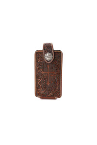 West Star Leather Phone Holster Universal Cellphone Holder Pouch With Belt Loop Magnetic Closure 344D Prayer Cf