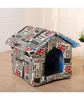 Cat Houses for Outdoor, Cat House with Water-Resistant Canvas Roof, Cat Dog Tent Cabin Outdoor for Feral Cats, Outdoor Stray Cats Shelter (Camouflage, L)