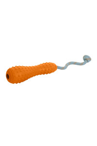 Ruffwear, Gourdo Natural Rubber Throw Toy For Dogs With Rope Handle, Campfire Orange, Large
