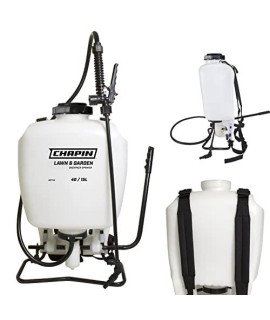 Chapin 60114 4-Gallon Poly Backpack Sprayer With 3-Stage Filtration System For Fertilizers, Herbicides, Weed Killers And Pesticides