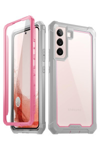 Poetic Guardian Case For Samsung Galaxy S22 5G 61 (2022) 6Ft Mil-Grade Drop Tested], Built-In Screen Protector Work With Fingerprint Id, Full Body Rugged Shockproof Cover Case, Pinkclear