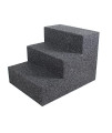 PENN-PLAX EZ Climb Felt Pet Steps - Great for Cats and Small Dogs of All Ages - Holds Up to 100 LBS - Stylish Dark Gray Color - 13