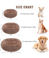 Dog Bed & Cat Bed, Calming Anti-Anxiety Donut Dog Cuddler Bed, Machine Washable Round Pet Bed, Comfy Faux Fur Plush Dog Cat Bed for Small Medium Large Dogs and Cats (30" x 30", Light Brown)