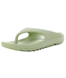 Shevalues Orthopedic Sandals For Women Arch Support Recovery Flip Flops Pillow Soft Summer Beach Shoes Green 38