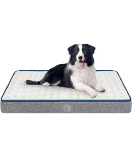EMPSIGN Waterproof Dog Bed for Crate Pad Reversible Cool and Warm, Pet Beds with Washable and Removable Cover, Sleeping Mats for Large Medium Small Dogs