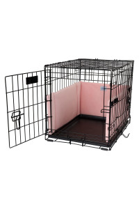 Pet Dreams Dog Crate Bumper - for Single Door and Double Door Dog Crate, Eco Friendly Bumper Pads for Wire Dog Crate, for Paw, Collar, Dog Tail Protector, (Pink Blush, X Small 18 Inch Dog Bumper)