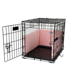 Pet Dreams Dog Crate Bumper - for Single Door and Double Door Dog Crate, Eco Friendly Bumper Pads for Wire Dog Crate, for Paw, Collar, Dog Tail Protector, (Pink Blush, X Small 18 Inch Dog Bumper)