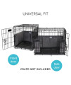 Pet Dreams Luxe Velour Crate Bumpers, Fits 18,24,30,36,42,48 inch icrate, Machine Wash & Dry, Protective and Comfortable Dog Crate Bumpers