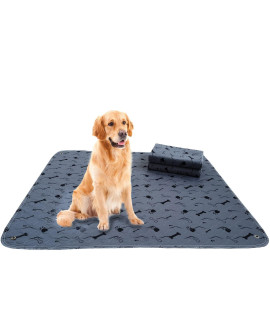 GAGURL Reusable Dog Pee Pads, Washable Pee Pads for Pets, 36" x 48"Waterproof Non-Slip Dog Mats, Dog Training Pads with Fast Absorbent, Lightweight Whelping Pads, Potty Pads (2 Pack)