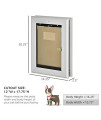 PawHut 2 Way Dog Door, Aluminum Doggy Pet Flap for Wall, Fast Installation, Magnetic Closure, Locking Panel, Weather Resistant, Insulating, Weight Limit 55 lbs