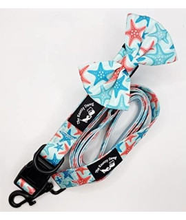 The Knotty Dawg Pink Starfish Dog Collar Set (Medium)