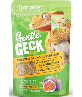 Gargeer 2Oz Complete Crested Gecko Food Diet Premium Mix, Ready To Use Freshly Made Powder Unique Formula, Developed Made In The Usa Enjoy (Fig Insects Protein)
