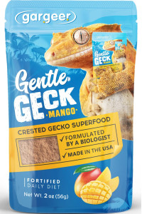 Gargeer 2Oz Complete Crested Gecko Food Diet Premium Mix, Ready To Use Freshly Made Powder Unique Formula, Developed Made In The Usa Enjoy (Mango)