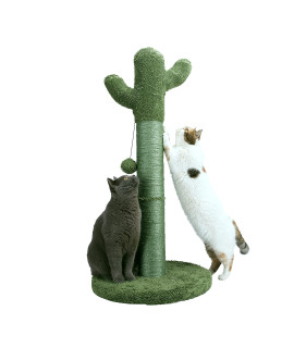 PetnPurr Cactus Cat Scratcher - Protect Your Furniture with Our Natural Sisal Cat Scratching Post with Teaser Ball Cat Toy