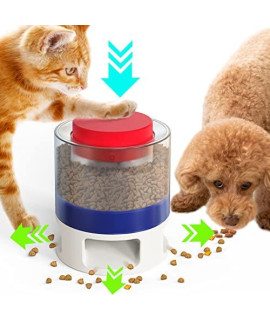 USWT Dog/Cat Puzzle Toy Dogs/Cats Brain Stimulation Mentally Stimulating Toys Puppy/Kitten Treat Food Dispenser Level-2 Interactive Game for Small/Medium/Large Training Chewer/Kitty Birthday Gift