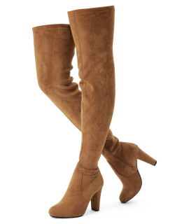 Vepose Womens 93 Over The Knee Boots Camel Suede Long Thigh High Boot High Heel With Inner Zipper Size 95(Cjy993 Camel 095)