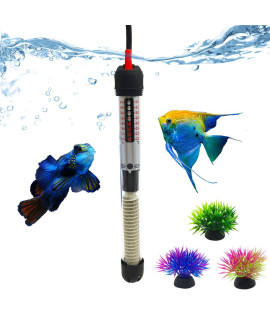 Bnzaq Fish Tank Aquarium Heater - Adjustable Temperature Submersible Thermostat Heater,25W/50W/100W/150W/200W/300W
