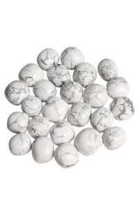 Ainuosen 2Lbs Natural Polished Tumbled White Turquoise Healing Crystals Stones 1-12 Inch,Decorative Plant Rocks,Pebbles, Marbles For Vases Pots Indoor,Feng Shui,Home Decor,Reiki,Chakra