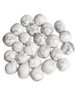 Ainuosen 2Lbs Natural Polished Tumbled White Turquoise Healing Crystals Stones 1-12 Inch,Decorative Plant Rocks,Pebbles, Marbles For Vases Pots Indoor,Feng Shui,Home Decor,Reiki,Chakra