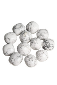 Ainuosen 1Lb Natural Polished Tumbled White Turquoise Healing Crystals Stones 1-12 Inch,Decorative Plant Rocks,Pebbles, Marbles For Vases Pots Indoor,Feng Shui,Home Decor,Reiki,Chakra