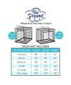 Pet Dreams Brushed Twill Crate Bumpers, Fits 24,30,36,42,48 inch icrate, Machine Wash & Dry, Protective and Comfortable Dog Crate Bumpers