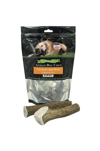 Deluxe Naturals Elk Antler Chews for Dogs | Naturally Shed USA Collected Elk Antlers | All Natural A-Grade Premium Elk Antler Dog Chews | Long Lasting Chews | Product of USA (Twin Pack Large Whole)