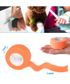 Gondiane 9 Pack 1 x 5 Yards Self Adhesive Bandage Wrap Self Stick Wrap for Ankle, Wrist, Finger, Sports, Breathable Cohesive Vet Tape for Pets (Light Orange)
