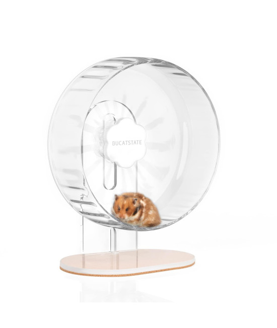 Bucatstate Super Silent Hamster Wheel Hamster Accessories Hamster Running Toys Small Animals Exercise Wheels Transparent 103 Inches