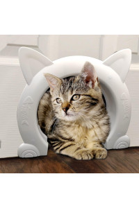 IKUSO Cat Door for Interior Door,Hidden Pet Litter BoxPet Door for Cats up to 25 lbs Pet Box,Pass Through Opening 8.46x7.87 in(XL)