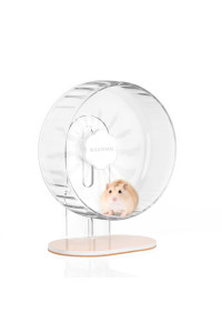 Bucatstate Hamster Exercise Wheel Super-Silent With Adjustable Base Dual-Bearing Cage Accessories Quiet Spinning Running Wheel For Dwarf Syrian Hamster Gerbils And Other Small Animals