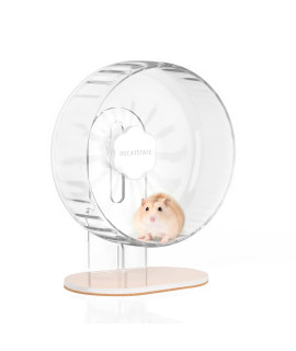 Bucatstate Hamster Exercise Wheel Super-Silent With Adjustable Base Dual-Bearing Cage Accessories Quiet Spinning Running Wheel For Dwarf Syrian Hamster Gerbils And Other Small Animals