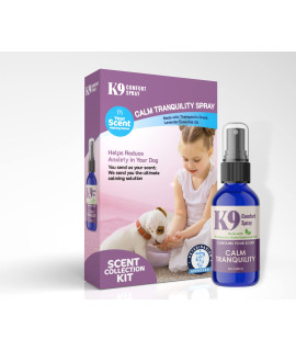 K9 Comfort Spray Calm Tranquility | Anxiety Relief For Dogs | Dog Calming Spray Formulated With Your Unique Scent | Vet Recommended Calming Aid for Dogs 2oz
