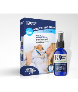 K9 Comfort Spray Peace Of Mind | Anxiety Relief For Dogs | Dog Calming Spray Formulated With Your Unique Scent | Vet Recommended Calming Aid for Dogs 2oz