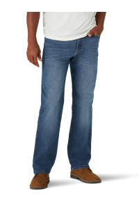 Wrangler Mens Free-To-Stretch Relaxed Fit Jeans, Milwaukee, 32W X 30L Us
