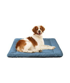 PETCIOSO Super Soft Dog Cat Crate Bed Blanket-Fluffy Pet Bed All Season-Machine Wash & Dryer Friendly-Anti-Slip Pet Beds?NOT for Chewer? (42in, Blue)
