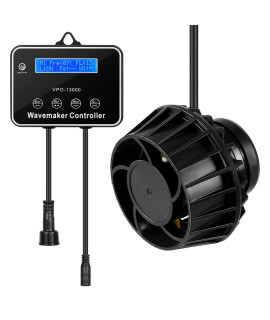 JEREPET 3400GPH Aquarium Wave Maker DC 24V Powerhead with Magnetic Mounting Wavemaker with Controller and LED Display Circulation Pump for 40-180 Gallon Tank (3400GPH)