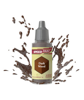 The Army Painter Dark Wood Speedpaint - Acrylic Non-Toxic Heavily Pigmented Water Based Paint For Tabletop Roleplaying, Boardgames, And Wargames Miniature Model Painting