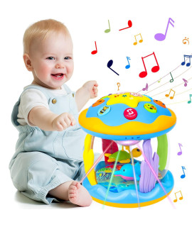 Aboosam Baby Toys 6 To 12 Months - Musical Learning Infant Toys 12-18 Months - Babies Ocean Rotating Light Up Toys For Toddlers 1 2 3 Years Old Boys Girls Baby Gifts