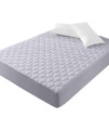Unilibra King Size 100 Waterproof Mattress Pad, Breathable Quilted Fitted Mattress Protector With Deep Pocket Stretches Up To 18 Inches, Hollow Cotton Filling Mattress Cover For King Size Bed (Grey)