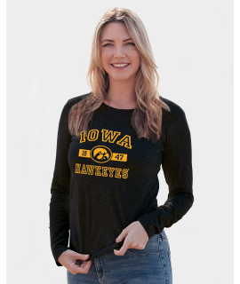 Iowa Hawkeyes Womens Long Sleeve T-Shirt Athletic Team Color, X-Large