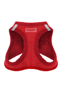 Voyager Step-In Plush Dog Harness - Soft Plush, Step In Vest Harness For Small And Medium Dogs By Best Pet Supplies - Red Corduroy, Xs (Chest: 13-145)