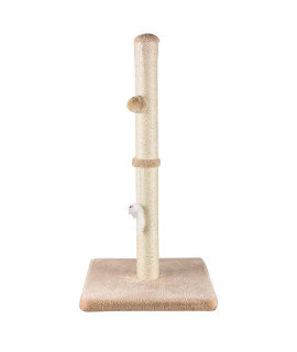 Meowhomm 32 Tall Cat Scratching Post Cat Scratcher With Hanging Ball Durable Cat Scratching Post For Indoor With Sisal Rope