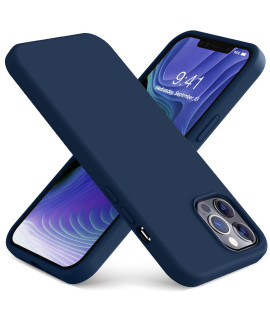 Love 3000 Compatible With Iphone 12 Pro Max Phone Case Thickening 21 Mm Liquid Silicone Anti-Scratch Microfiber Lining Full-Body Duty Heavy Protection Case For Men, Navy Blue