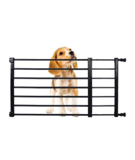UIULCR Small Dog Gate, Stretch Pet Gate 9.45" to 16.5" Height with 22.4" to 63" Width, Suitable for Dog Door, cat Gates (DGMedium-01, DGBlack)