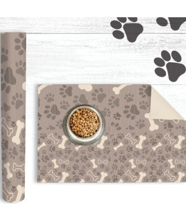 Art Maison 26X37 Inches X-Large Pet Food Mat, Dog Bowl Mat, Cat Food Mats for Floor, Pet Feeding Mat, Eco-Friendly, Non-Toxic, Waterproof, Non Slip Placemat for Dog Bowls and Water