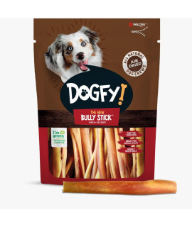 Dogfy The New Bully Sticks For Dogs, (6-Inch, 25-Pack) - 100% Natural Beef Cheek Long Lasting Dog Chews, Grass-Fed, Grain-Free, Best Bully Stick Alternative For Small, Medium & Large Dogs