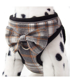 Mesh Soft Dog Harness, Adjustable No Pull Reflective Comfort Pet Vest For Dogs (Grey, Large)