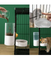 OctPet Hanging Automatic Food Water Dispenser, Water Food Bowl for Cage Pet, Gravity Auto Feeder Waterer Set for Samll Dog Cat Small Animals Rabbit Chinchilla Guinea Pig Hedgehog Ferret (White)