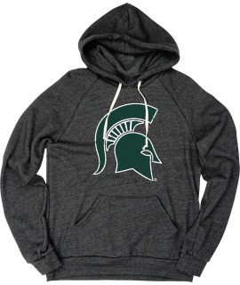 Michigan State Spartans Tri-Blend Hoodie Vintage Icon Team Color, Xx-Large