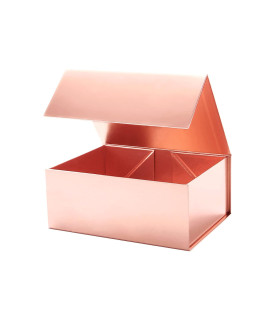 Rosegld Gift Box 9X65X38 Inches, Gift Box With Lid, Bridesmaid Proposal Box, Rose Gold Gift Box With Magnetic Closure (Glossy Rose Gold)
